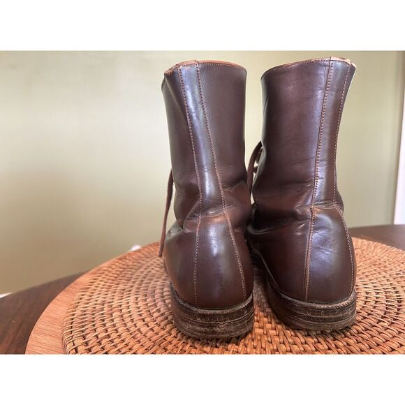 Vintage Tally‎ Ho Lace Paddock Boots Ladies Size 6.5 Brown - Picture 2 of 6